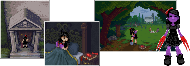 Darkly cute story of ancient evil told through lush pixel art motion comics with professional sound design by Troy Morrissey and Indie Game Audio.