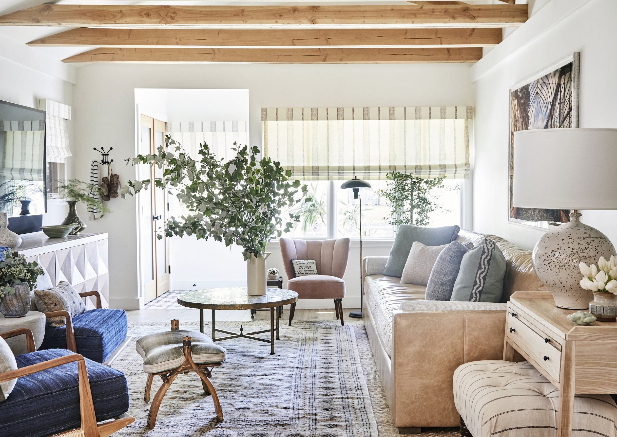 Casual Cottage Living Room Interior by Stefani Stein