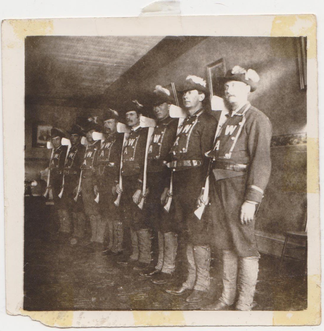 Van Meter’s Woodsmen of America with U.G. Griffith. Photo from the City of Van Meter’s website
