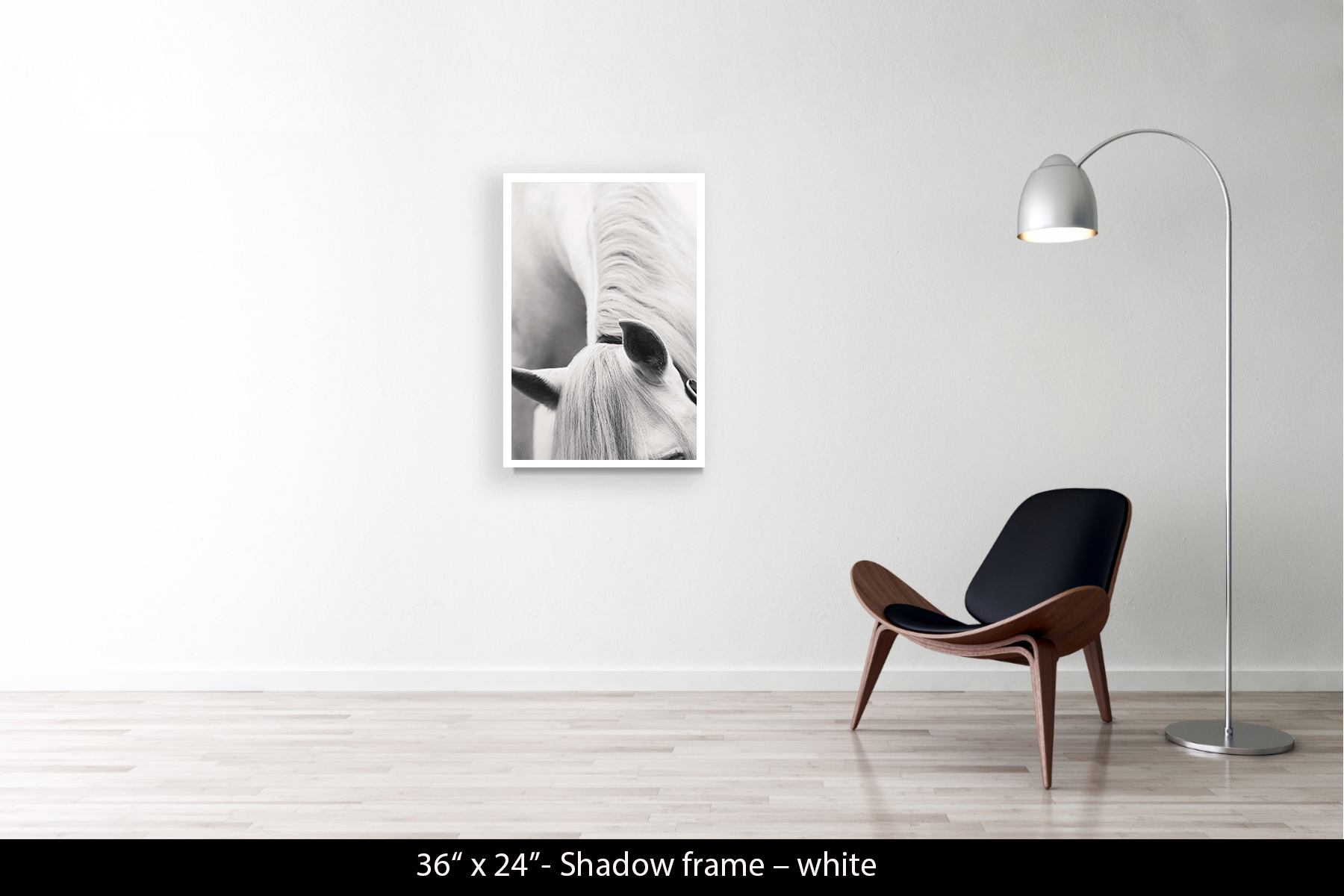 36"x24" | Shadow Frame White