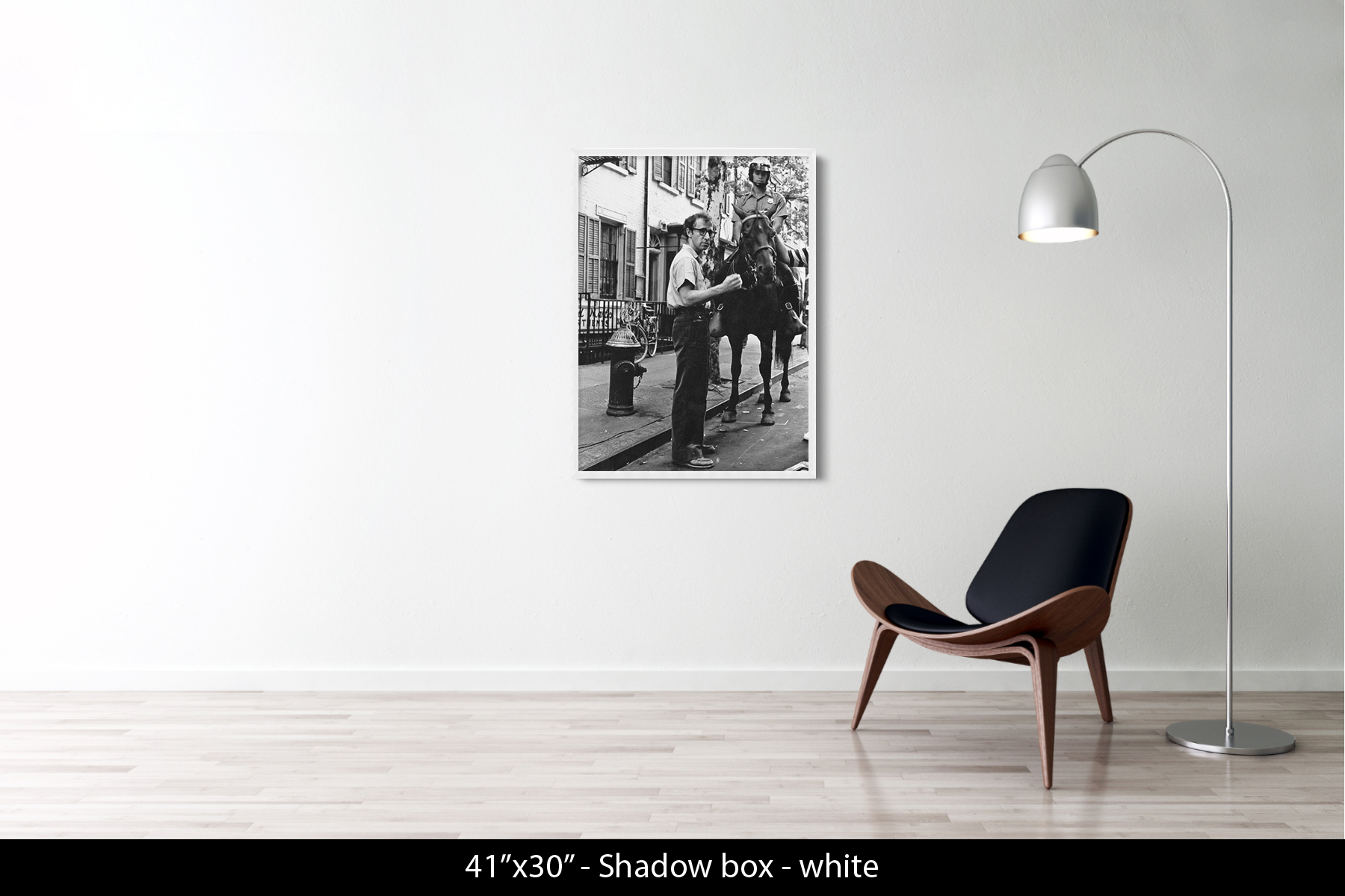 41"x30" | Shadow Frame White