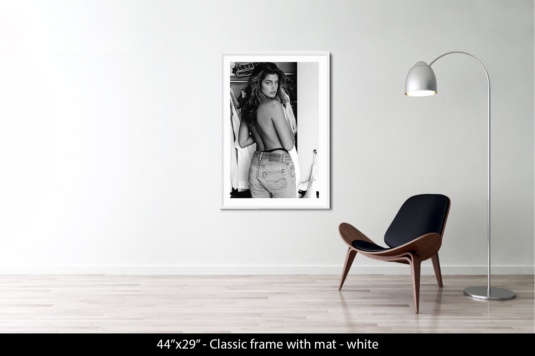 44"x29" | Classic Frame + Mat White