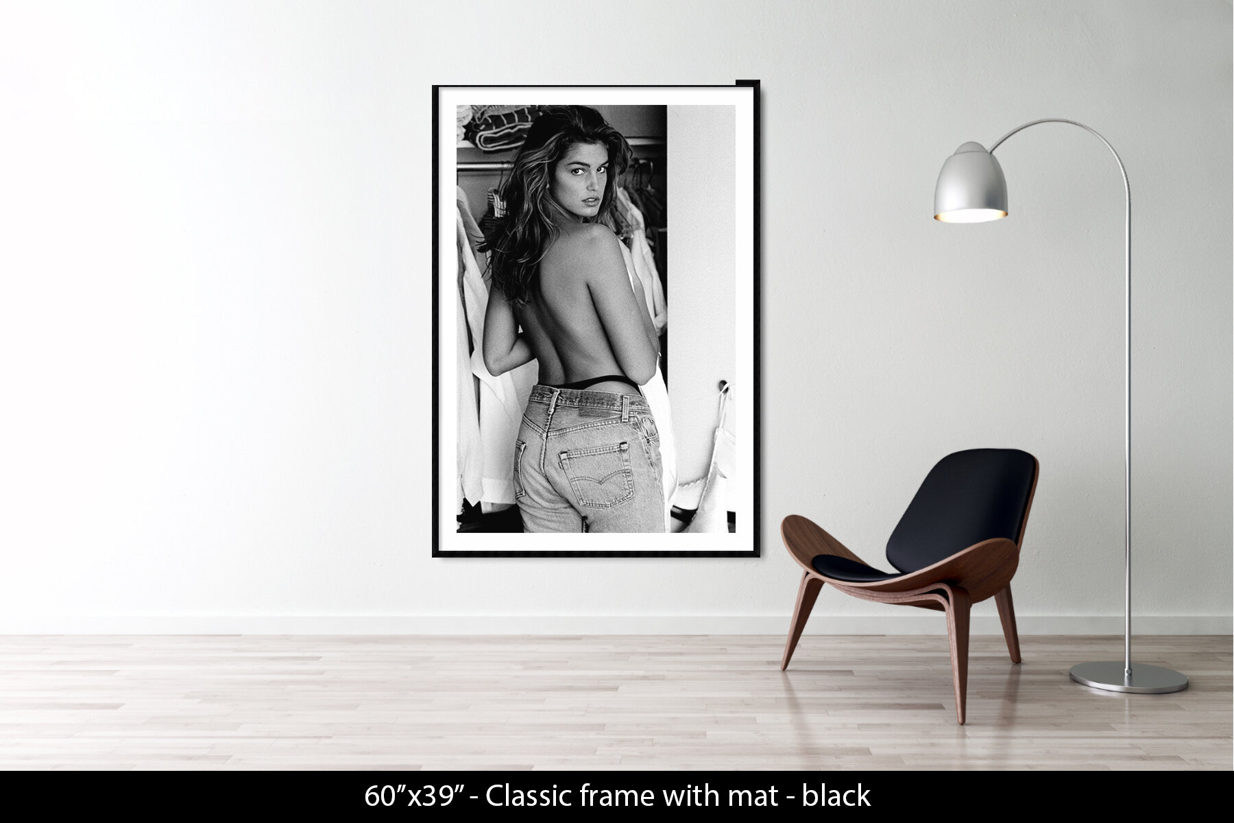 60"x39" | Classic Frame + Mat Black