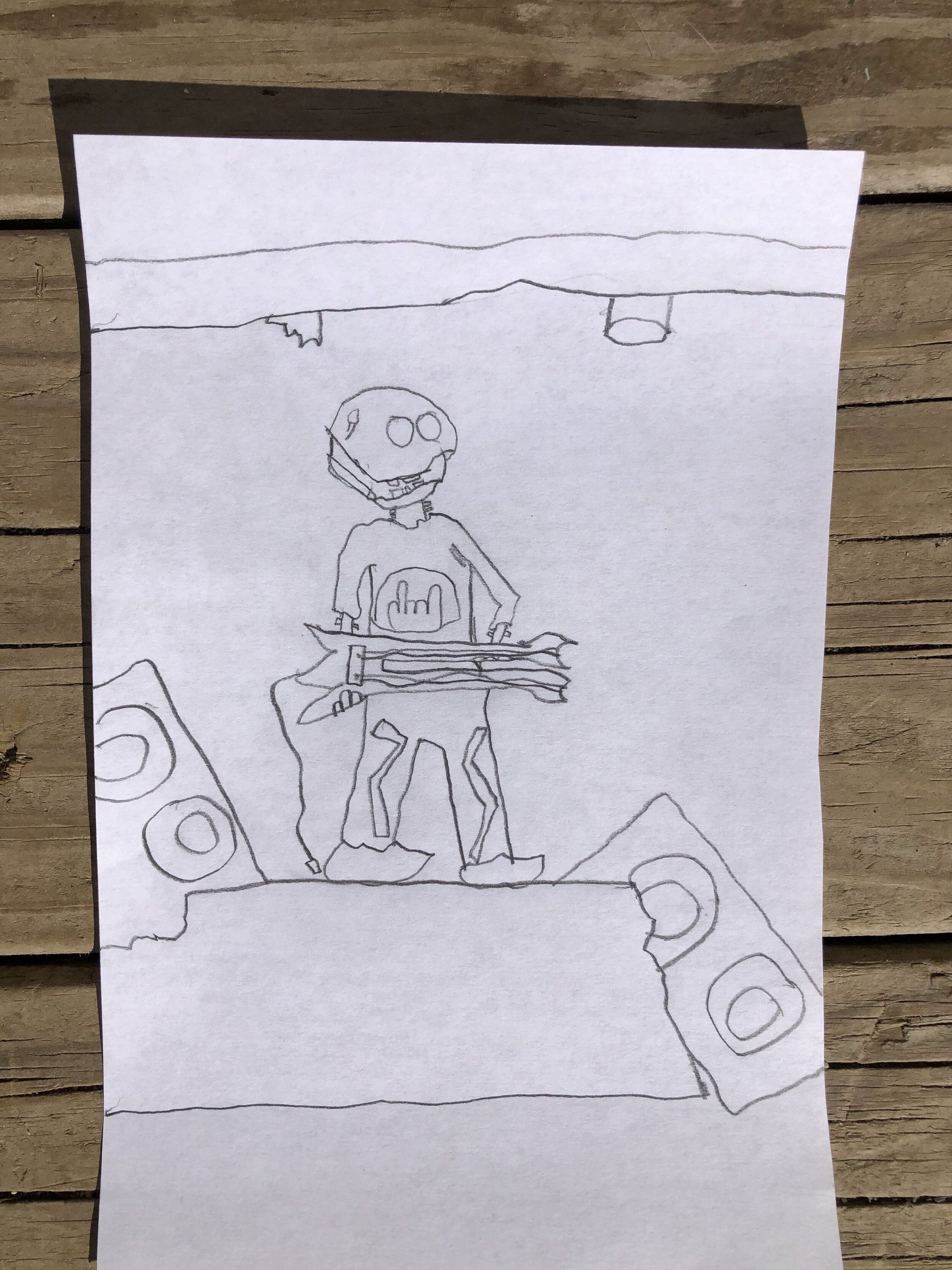 Undead guitarist by Wyatt, Age 10