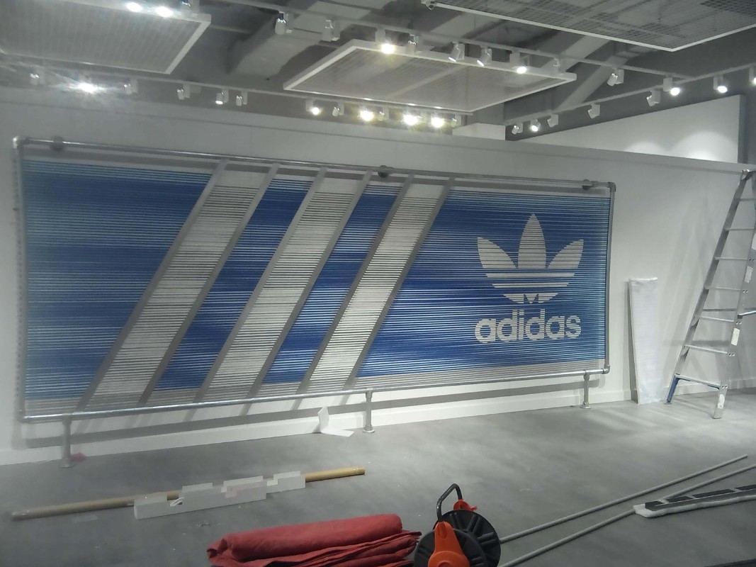 Fabricated Rope Signage, Adidas Pop-up Store, Rhodes