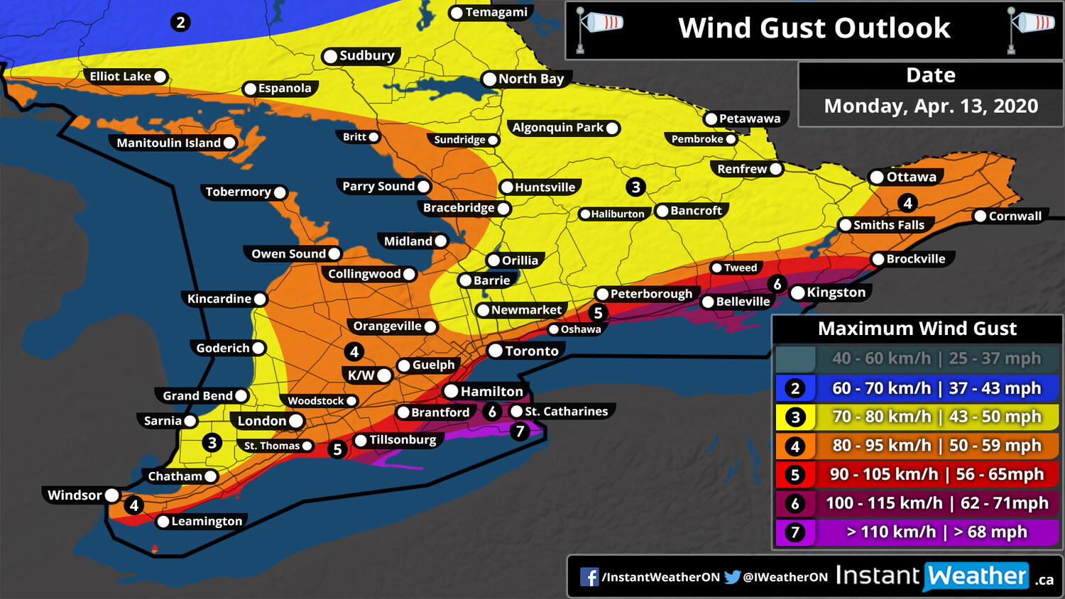 Thunderstorm outlook map