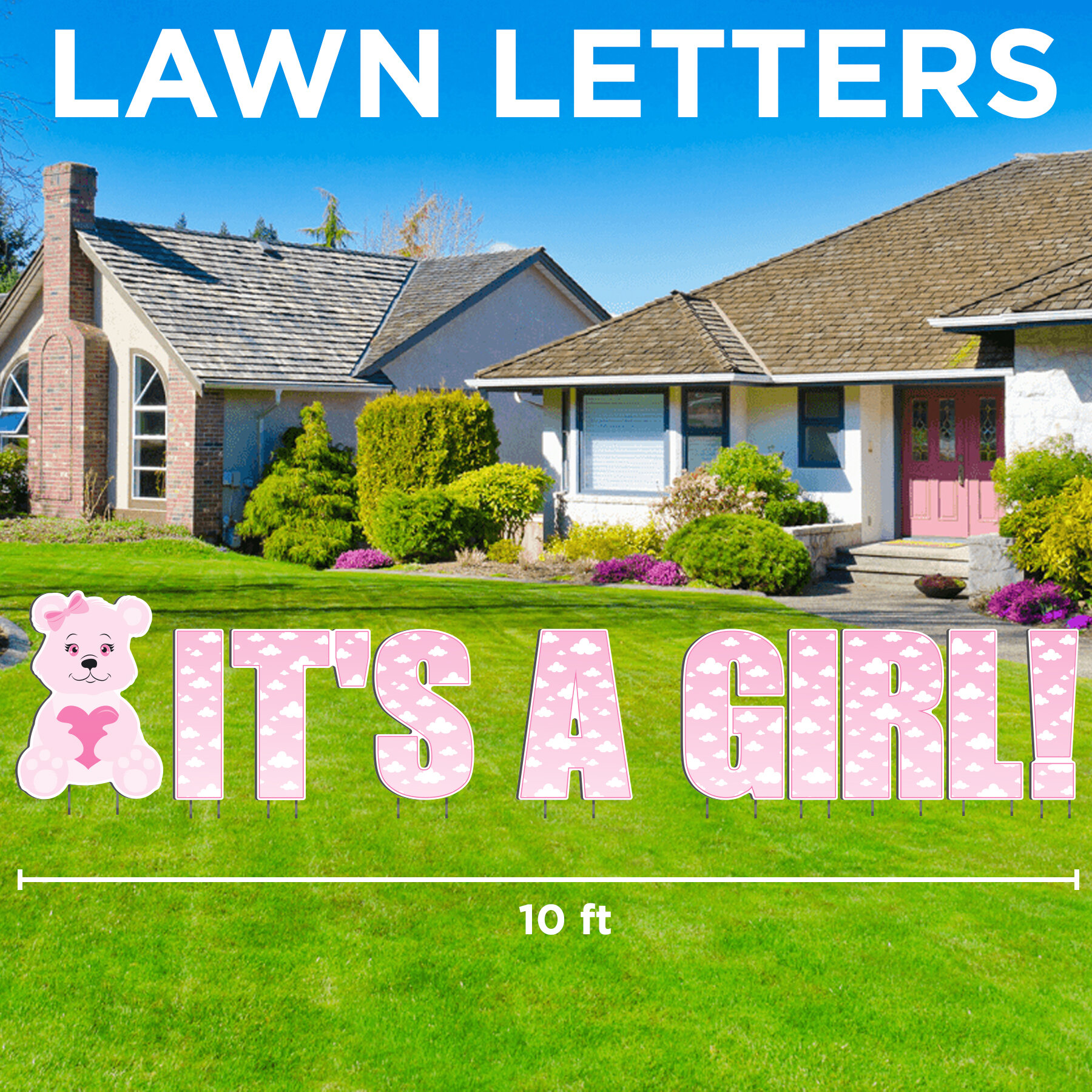 It's a Girl Lawn Letters