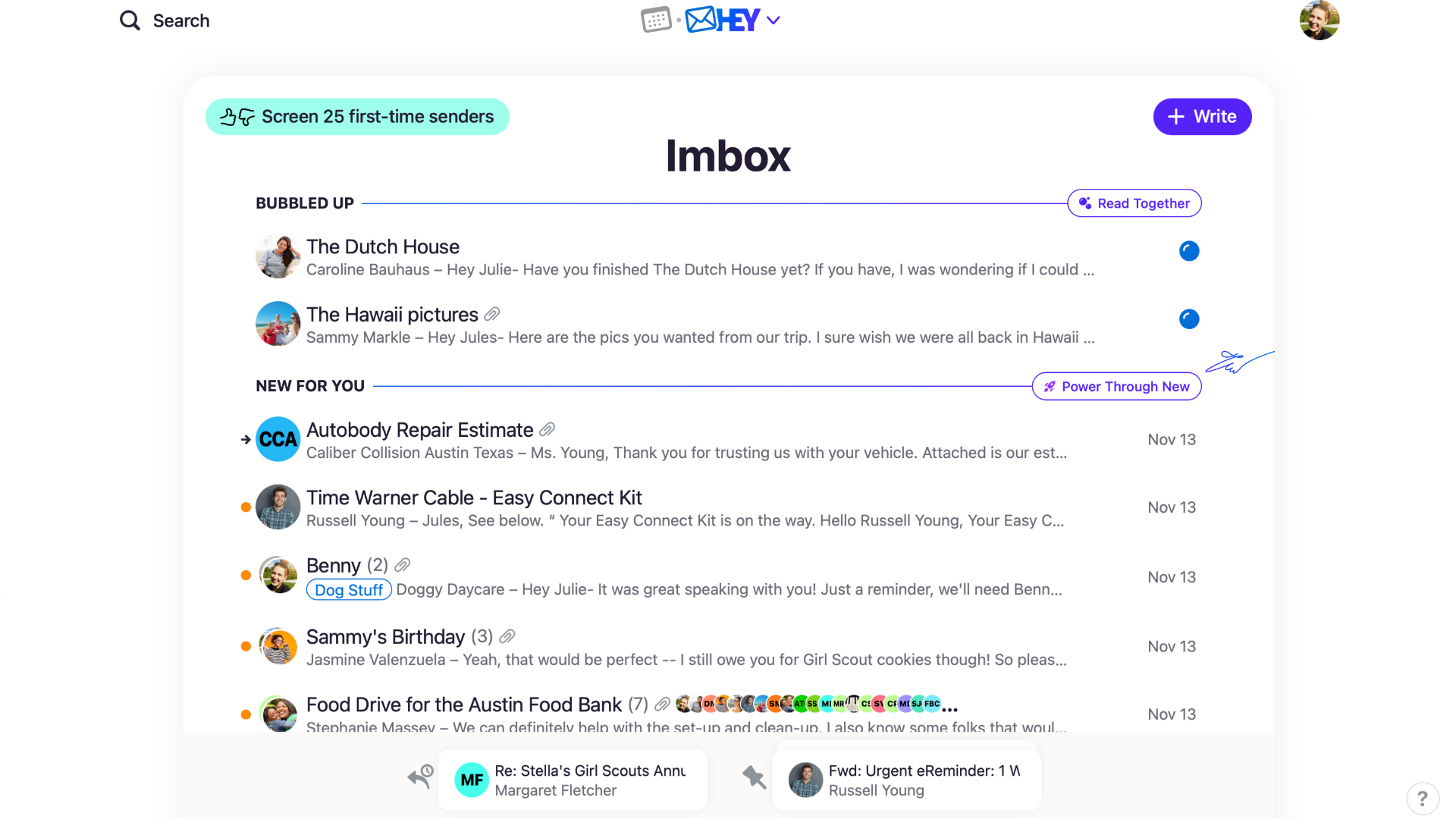 New in HEY: Power Through New