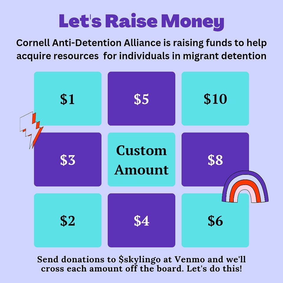 ‼️ FUNDRAISER ALERT ‼️
Can&rsquo;t make it to our bake sale tomorrow? No worries! Venmo $skylingo an amount of your choosing. Anything helps. The Buffalo Federal Detention facility is currently at CAPACITY. These funds are often the only form of fina