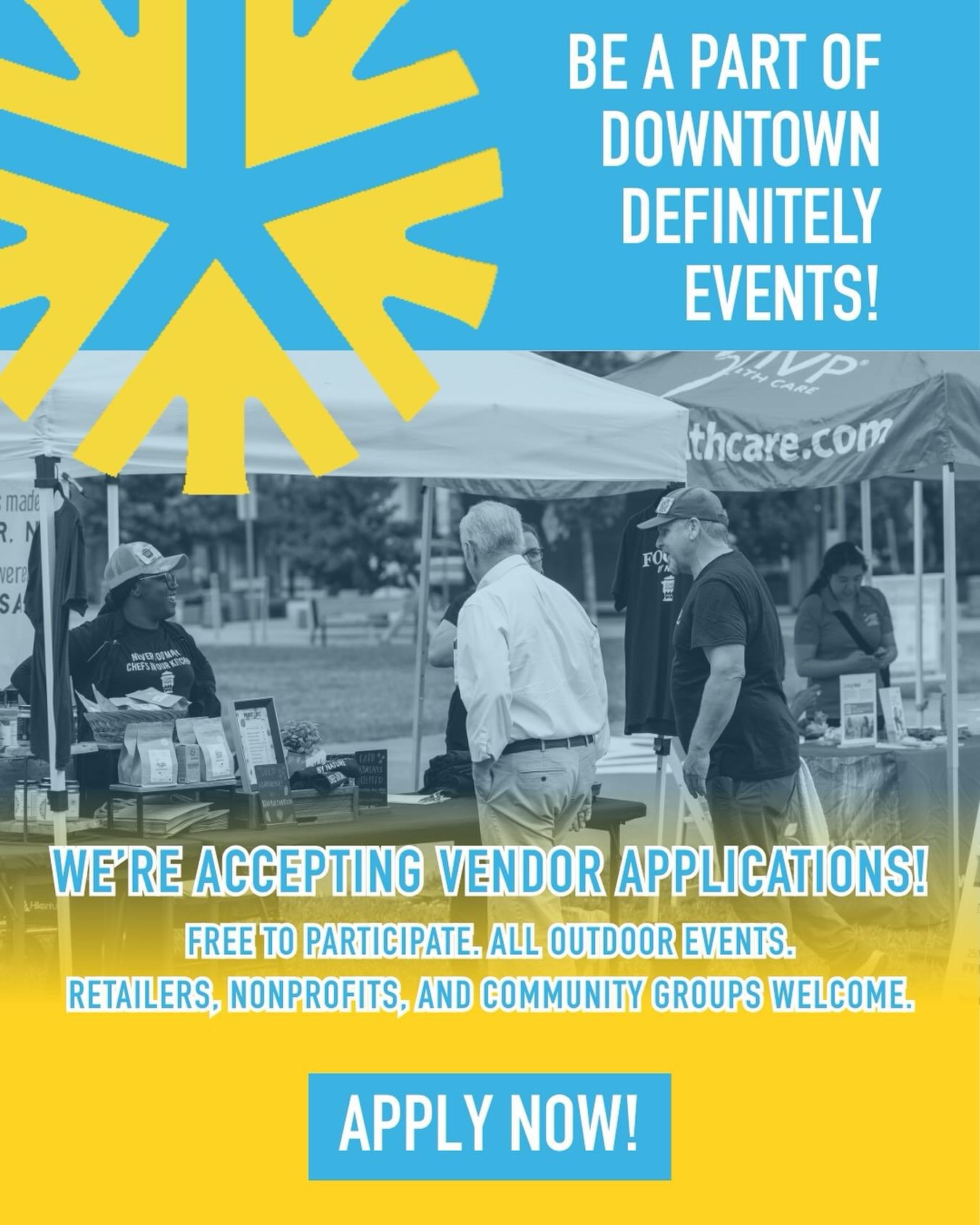 Be a part of Downtown Definitely Events! We&rsquo;re still accepting vendor applications for the 2025 season! If you&rsquo;re a retailer, nonprofit, or community organization looking to connect with thousands of attendees, this is your chance to shin